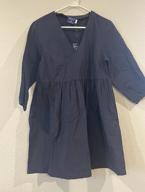 NWT United By Blue Impact Collection Womens Blue Tiered Long Sleeve Mini Dress